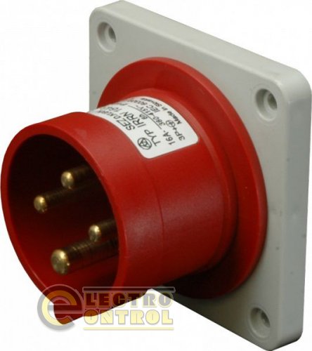Штепсель вбудовується прямій IRRN (IP 44), 16A, 400V, 4 полюса