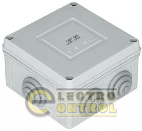 Коробка распределительная (IP 54) с клеммником и 6 сальниками, размеры 111x66x111 мм Коробка распределительная (IP 54) с клеммником и 6 сальниками, размеры 111x66x111 мм
