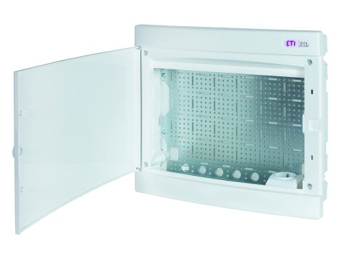Щит пластиковий внутрішнього виконання ECM 2x18PO MEDIA (8xRJ, розетка 230V, білі дверцята) 1101311