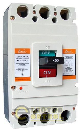 Автоматический выключатель ВА77-1-400   3 полюса    250А  Icu 35кА     380В
