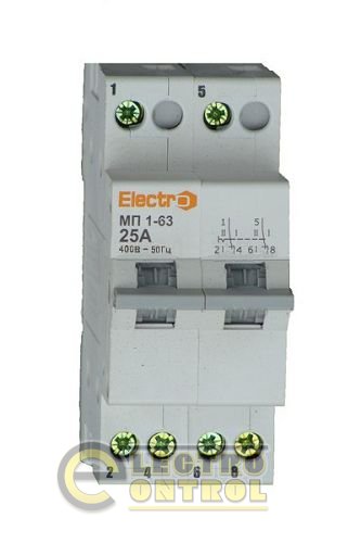 Переключатель напряжения 2 полюса  32A    I-0-II     230B/400B