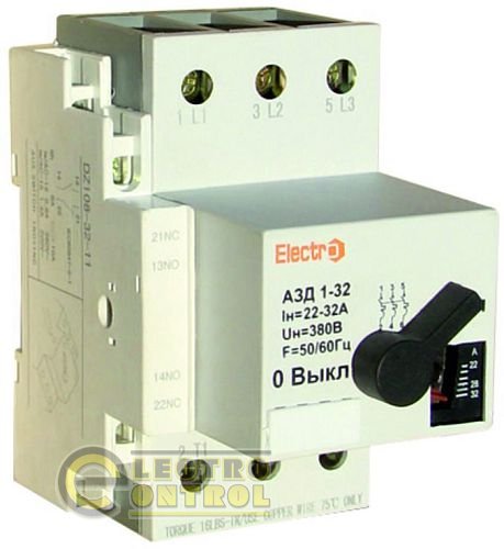 Автоматический выключатель защиты двигателя АЗД 1-32  3 полюса  22А - 32A    380В