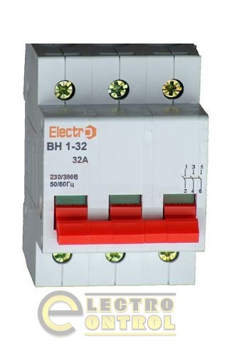 Выключатель нагрузки  ВН1-32 3 полюса100A  230B/400B