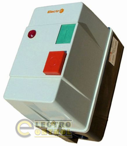 Пускатель 25А  и реле в защитном корпусе  Ue=220В/АС3  IP54 с индикатором