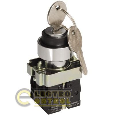 Кнопка  ВG33  3-х позиционный переключатель с ключом 29mm  NO + NC