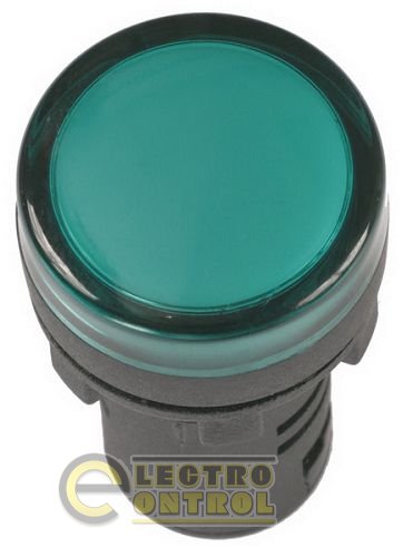 Светосигнальный индикатор AD22  (LED)  матрица 22mm  зеленая  230В  АС