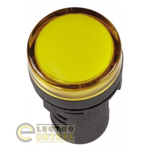 Світлосигнальний індикатор AD22 (LED) матриця 22mm жовта 24В АС/DC
