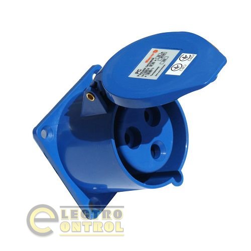 Розетка РС -313 2 полюса + PE 16А 230В IP44