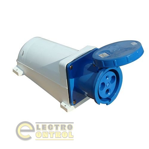 Розетка РС -143 2 полюса + PE 125А 230В IP54