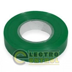 Лента изоляционная PVC  0,13mm  x  19mm x 20 метров, зеленая    (упаковка 10 шт - 72х72х190)