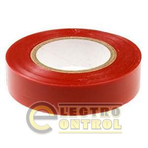 Лента изоляционная PVC  0,13mm  x  19mm x 20 метров, красная  (упаковка 10 шт - 72х72х190)
