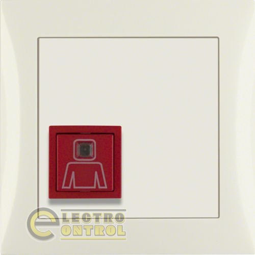 Нажимная кнопка вызова с рамкой, белая S.1 Нажимная кнопка вызова с рамкой, белая S.1