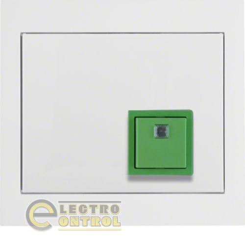 Нажимная кнопка квитирування с рамкой, полярная белизна K.1 Нажимная кнопка квитирування с рамкой, полярная белизна K.1