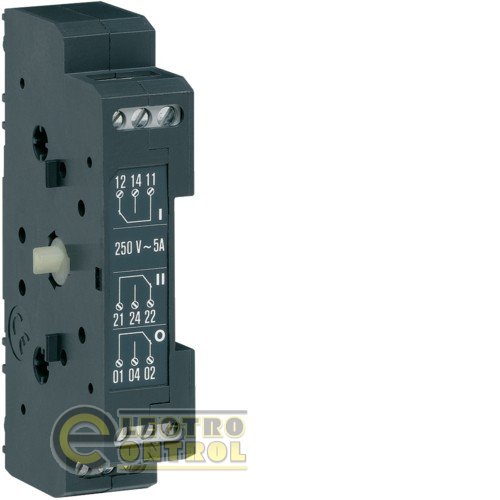 Блок дополнительных контактив 3х (1НВ + 1НЗ) для модульных виключателей HIC, 250В / 5А