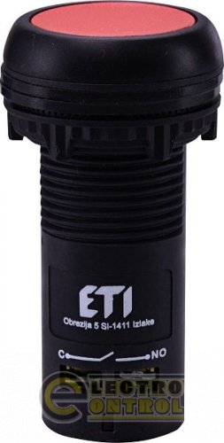 Кнопка моноблок утопленная ECF-11-R (1NO+1NC, красная) 4771470
