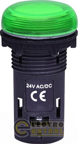Лампа сигнальная LED матовая ECLI-024C-G 24V AC/DC (зеленая) 4771211
