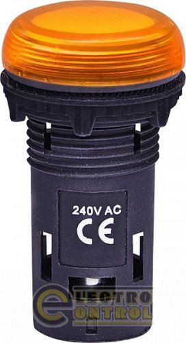 Лампа сигнальная LED матовая ECLI-240A-A 240V AC (оранжевая) 4771234