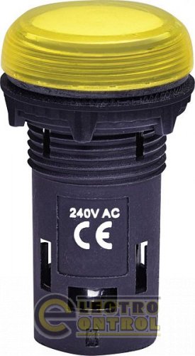 Лампа сигнальна LED матова ECLI-240A-Y 240V AC (жовта) 4771232