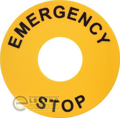 Кольцо EALP с надписью "Emergency/Stop" (d=22/60мм) 4771544