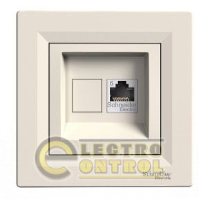 Розетка компьютерная RJ45 Cat.6 UTP, неэкр., кремовый