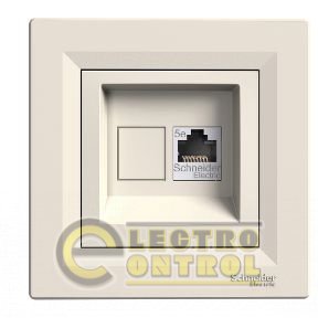 Розетка комп'ютерна RJ45 Cat.5е STP, екр., кремовий