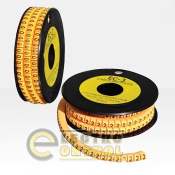 Маркировка для проводов 0,5-1,0 мм2 с числом Маркировка для проводов 0,5-1,0 мм2 с числом