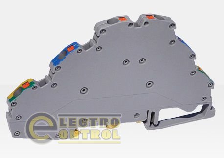 Клемма серии OPK (пружинная) трехъярусная с перемычкой, сечение 2,5 мм2, 24 А, 1862 ONKA Клемма серии OPK (пружинная) трехъярусная с перемычкой, сечение 2,5 мм2, 24 А, 1862 ONKA