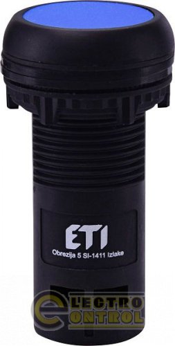 Кнопка моноблок утопленная ECF-01-B (1NC, синяя) 4771464