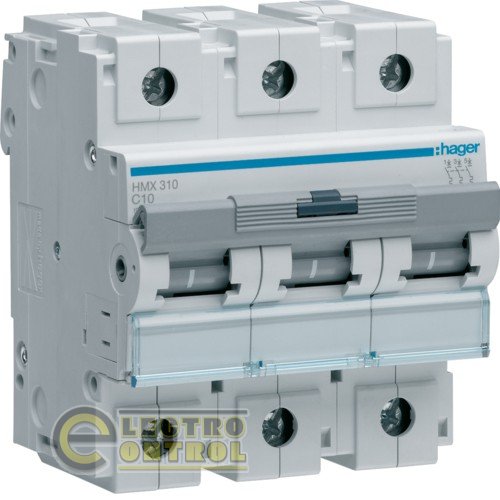 Автоматичний вимикач Hager HMX310 10А 3p AC