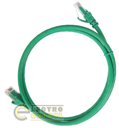 Коммутационный шнур (патч-корд), кат.5Е UTP, 1м, зеленый