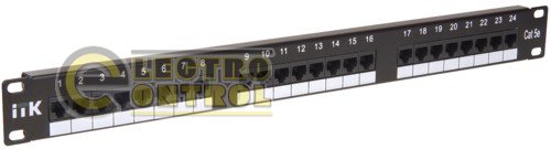 1U  патч-панель кат.6 UTP, 24 порту (Dual)