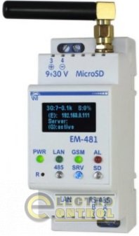 Контролер web-доступу ЇМ-481 до керування Modbas-устаткуванням. ЕМ-481