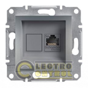 Розетка комп'ютерна RJ45 Cat.5е UTP, екр., сталь