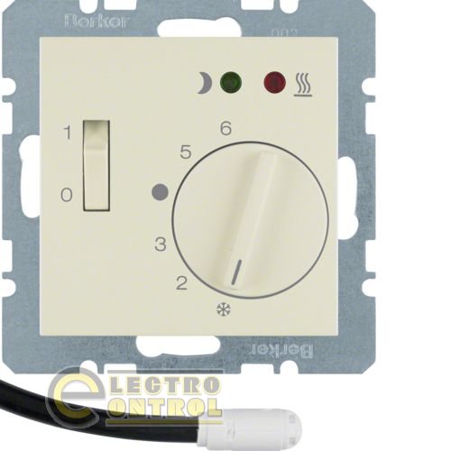 Регулятор температуры для пола, с датчиком, 250В, белый S.1 Регулятор температуры для пола, с датчиком, 250В, белый S.1