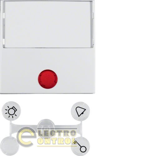 Клавиша 1Х с линзами и большим полем для надписи, полярная белизна S.1