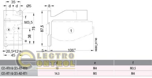 Адаптер теплового реле CES-AD-RT1 (CES25…32) 4646614