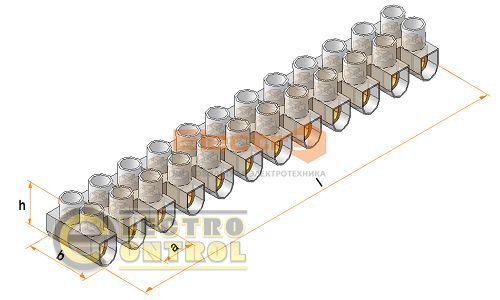 Клемна колодка ділена перетин 4 - 10 mm 15А