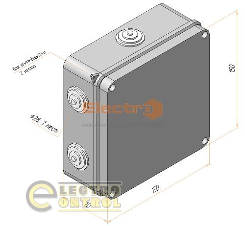 Коробка распределительная КР  IP55, 150x150x70 мм
