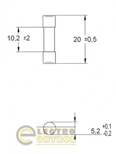 Мини-предохранитель CH  5x20 T  5A 250V 6710053
