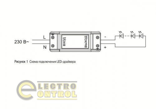 LED-драйвер ДВ 36,300mA, для світильників 36Вт-25мм