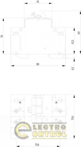 Дифференциальный автоматический выключатель KZS-4M 3p+N C 16/0,1 тип A (6kA) 2174424
