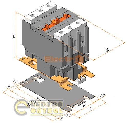 Контактор Пмло-1-95 95А 24В АС3 1N ПРО+1NC