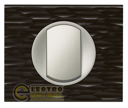 Рамка Legrand 69021 Celiane 1 пост Corian Чорна Рифлена