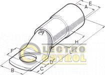 Кабельный наконечник силовой с изоляцией сечение провода 70 мм2 под болт 14 мм