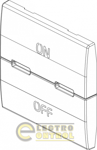 Взаимозаменяемая клавиша на 2 модуля - символы ON/OFF для качающихся нажимных клавиш