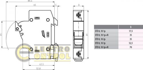 Разъединитель EFD 10 3p+N (с адаптером) 2540305