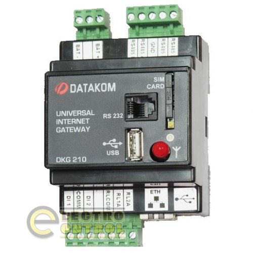 DATAKOM DKG-210 RS232 Модем/Ethernet Шлюз із джерелом живлення змінного струму