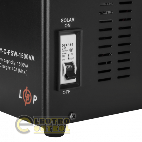 Гібридний сонячний інвертор  (ДБЖ) LogicPower LPY-С-PSW-1500VA (1050Вт) MPPT 24V