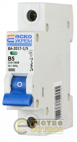 Автоматичний вимикач Аско-Укрем A0010170047 ВА-2017 B 1р 4А
