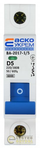 Автоматический выключатель Аско-Укрем A0010170083 ВА-2017 D 1р 4А